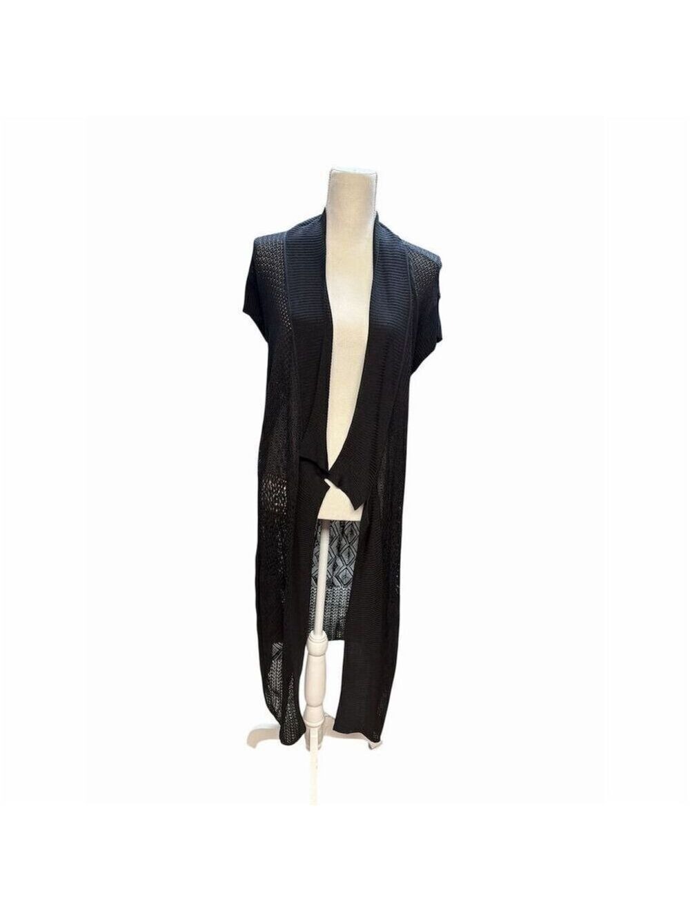 Eileen Fisher Women's Black Silk Lace Cardigan Sweater Size M NWT